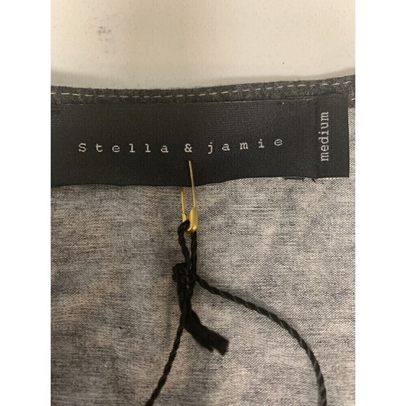 STELLA and Jamie‎ Dress Size Medium Striped Black Gray White - Picture 5 of 6